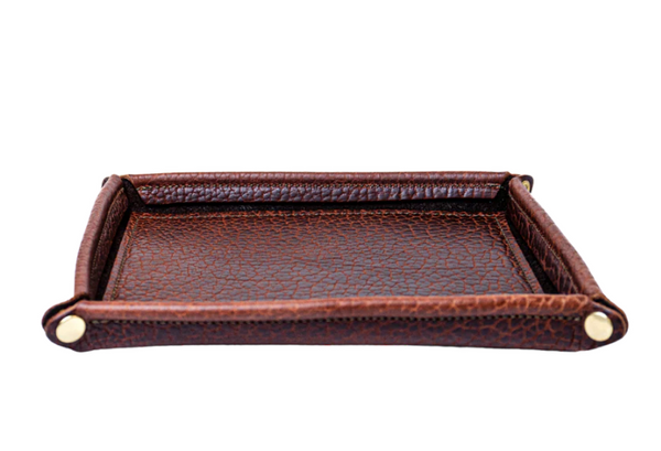 Valet Tray in Harness Leather Or Bison Leather