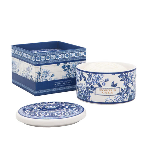 Portus Cale - Gold & Blue 5.3Oz Aromatic Soap in Jewel Box