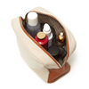 Travel Bag - Capri Cosmetic Bag - Brown or Black Trim