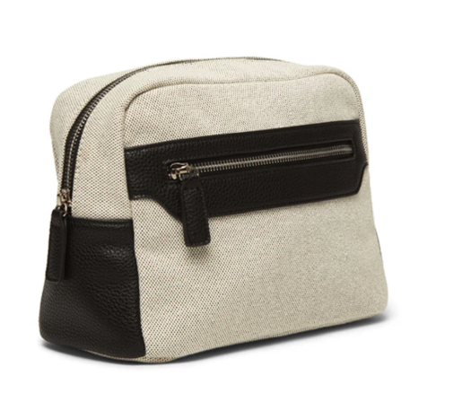 Travel Bag - Capri Cosmetic Bag - Brown or Black Trim