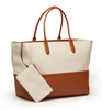 Travel Bag - Capri Tote w/Pouch - Black or Brown Trim