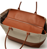 Travel Bag - Capri Tote w/Pouch - Black or Brown Trim