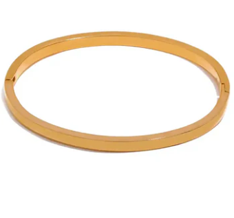 Bracelet - Gold Square Edge Bangle