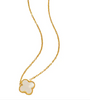 Necklace - Reversable Quatrefoil In Gold