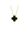 Necklace - Reversable Quatrefoil In Gold