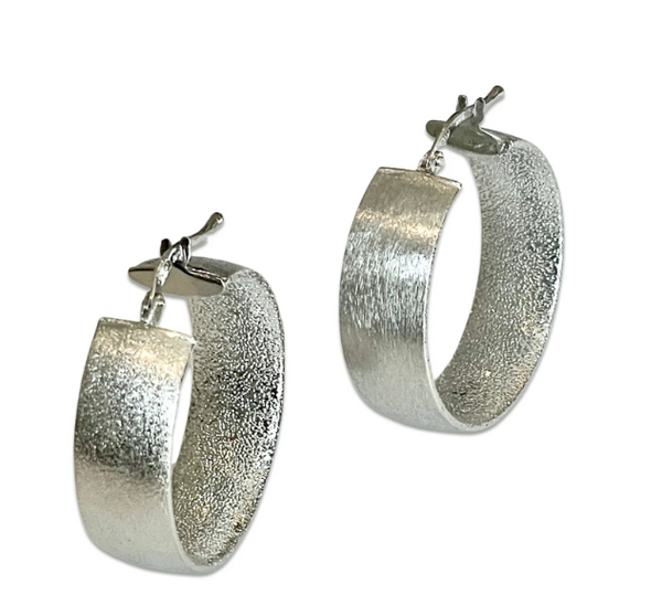 Earrings - Priscilla Hoop Earrings in Silver