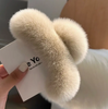 Hair Accessories - Large Rex Rabbit Fur Hair Claw