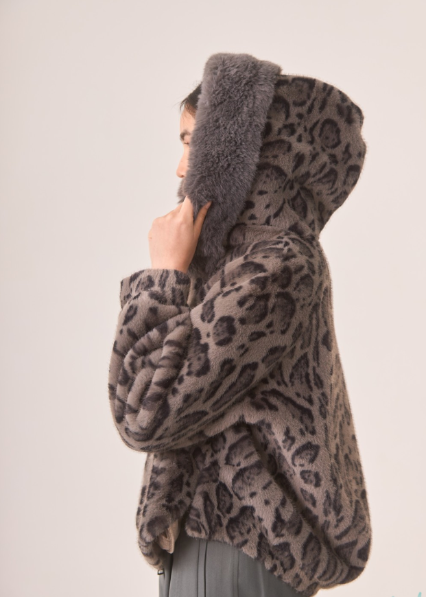 Coat - Animal Print With Hood