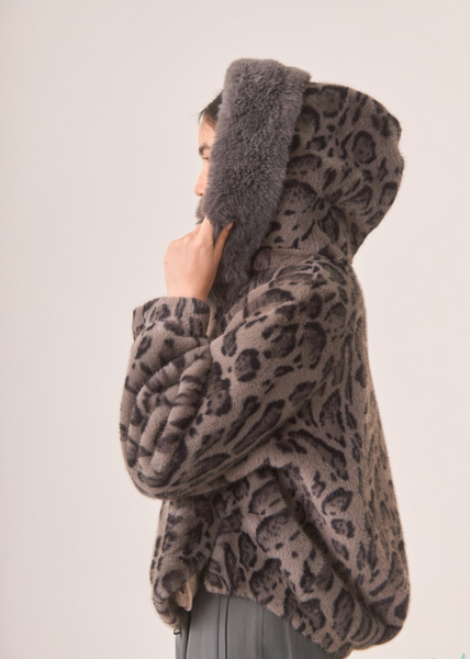 Coat - Animal Print With Hood