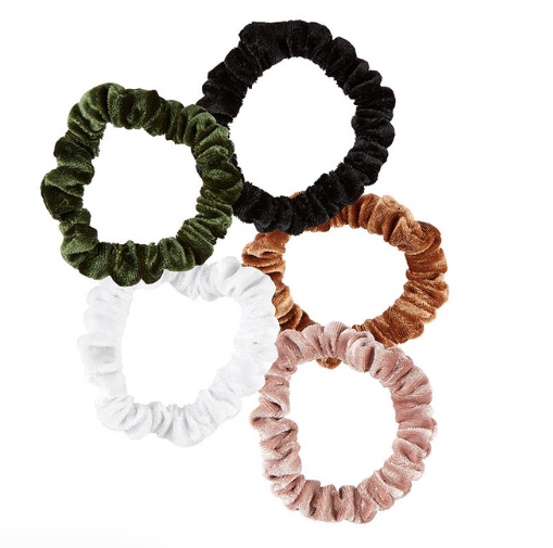 Hair Accessories - Velvet Scrunchie Ornament Set of 5