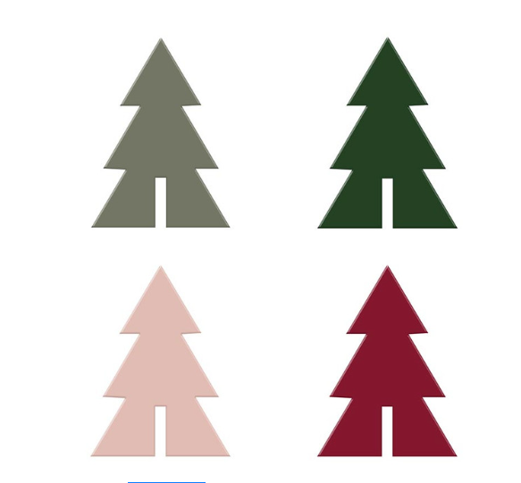 Acrylic Holiday Tree Drink Markers - Set of Four