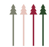 Acrylic Holiday Tree Stir Sticks - Set of Four