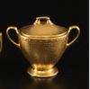 Estate Collection - Vintage Porcelain Gold Sugar Bowl