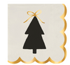 Beverage Napkins - Ceramic Tray w/Christmas Tree Napkins
