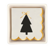 Beverage Napkins - Ceramic Tray w/Christmas Tree Napkins