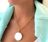 Necklace - Mother of Pearl Disc Necklace