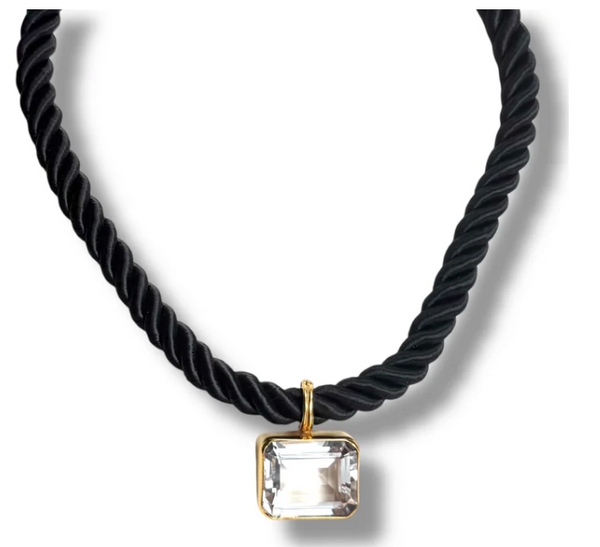 Dina Mackney - Emeral Cut Quartz Rope Necklace