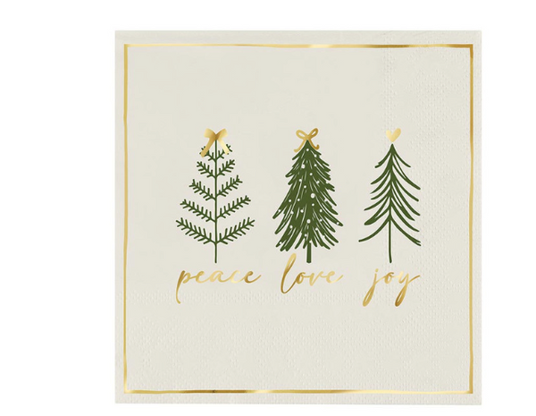 Beverage Napkins - Peace Love Joy