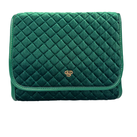Travel Bag -  Classic Toiletry Case in Emerald Velvet
