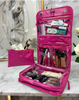 Travel Bag -  Classic Toiletry Case in Fuchsia Velvet