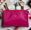 Travel Bag -  Classic Toiletry Case in Fuchsia Velvet