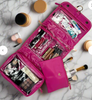 Travel Bag -  Classic Toiletry Case in Fuchsia Velvet