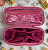 Travel Bag -  Classic Train Case - Fuchsia Velvet