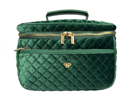 Travel Bag -  Classic Train Case - Emerald Velvet