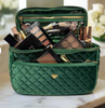 Travel Bag -  Classic Train Case - Emerald Velvet