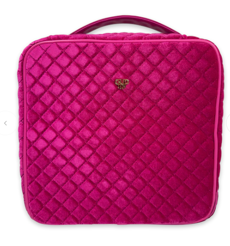 Travel Bags - Mini Diva Makeup Case - Fuchsia Velvet