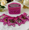 Travel Bag - Getaway Jewelry Case - Fuchsia Velvet