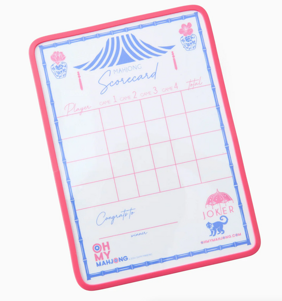 Oh My Mahjong - Chinoiserie Scorecard