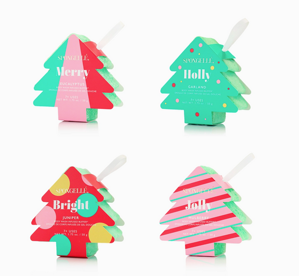 Spongelle Holiday Christmas Tree Buffer  - Assorted Scents