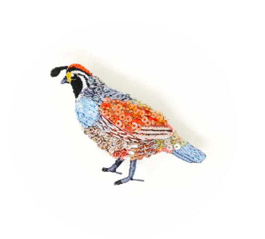 Trovelore - Valley Quail Brooch Pin