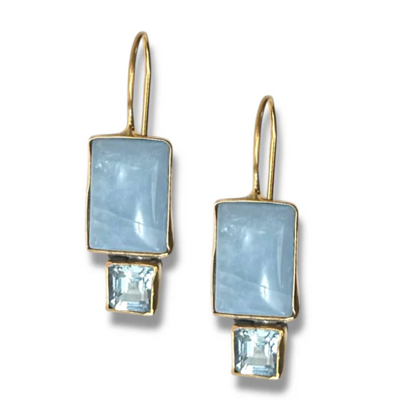 Dina Mackney - Aquamarine Blue Topaz Earring