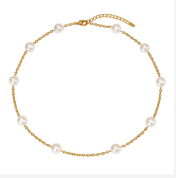 Necklace - Freshwater Pearl Station Necklace