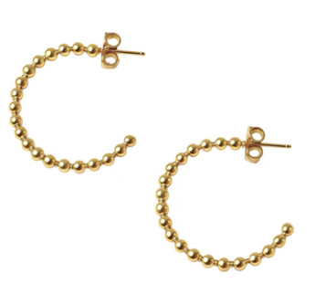 Earrings - Bead Hoops - 30mm