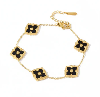 Bracelet - French Cross Black Bracelet