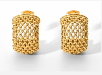 Earrings - Lattice Hoops