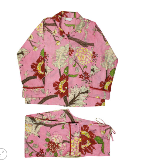 Pajamas - Pink, Cream & Burnt Orange