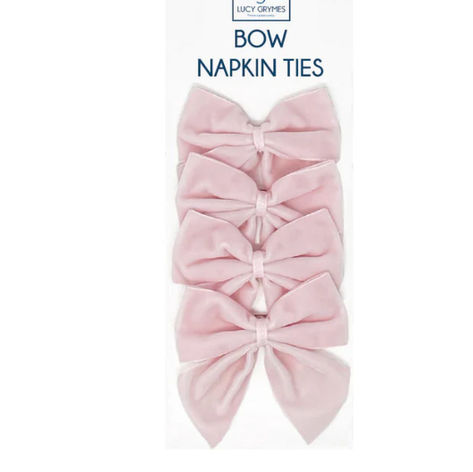 Light Pink Bow Napkin Ties