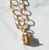 Vignette Necklace - Gold Flat Cable Chain - Various Lengths