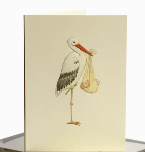 Greeting Card - Stork Baby Card