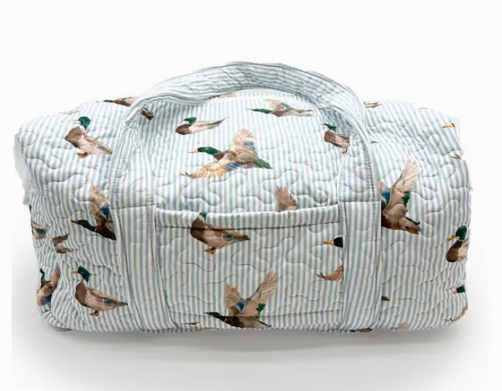 Travel Bag - Mallory Ducks Blue Quilted Duffle Bag