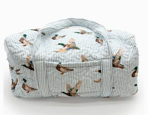 Travel Bag - Mallory Ducks Blue Quilted Duffle Bag