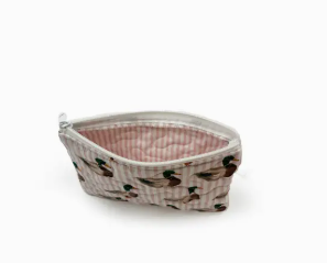 Travel Bag - Mallory Ducks Pink Quilted Small or Large Makeup Bag