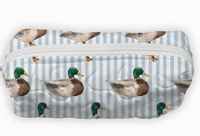 Travel Bag - Mallory Ducks Blue Quilted Travel Bag - Small or Large