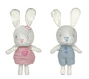 Rattle - Bunny Bamboo Crochet Rattle - Blue or Pink