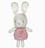 Rattle - Bunny Bamboo Crochet Rattle - Blue or Pink