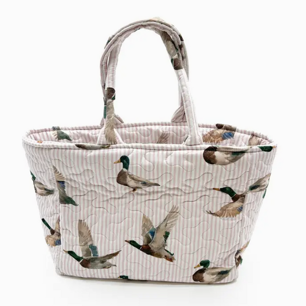 Tote Bag - Mallory Ducks Pink Quilted Handbag